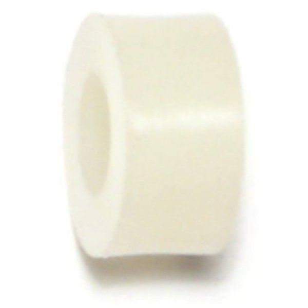 Midwest Fastener Round Spacer, Nylon, 1/4 in Overall Lg, 0.257 in Inside Dia 65804